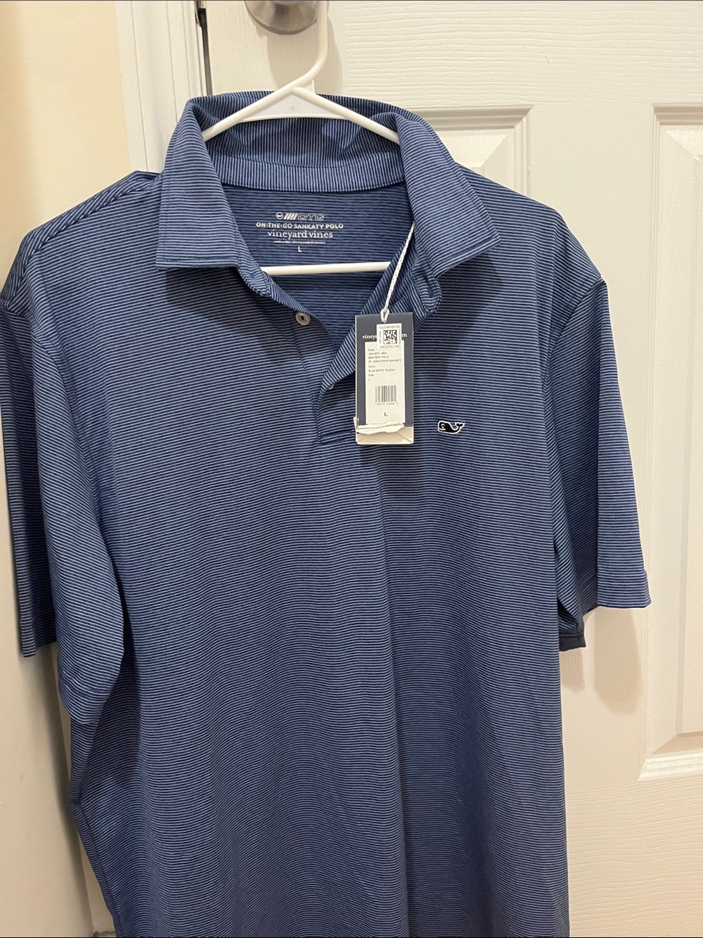 Vineyard Vines Men's Navy Micro-Striped Polo